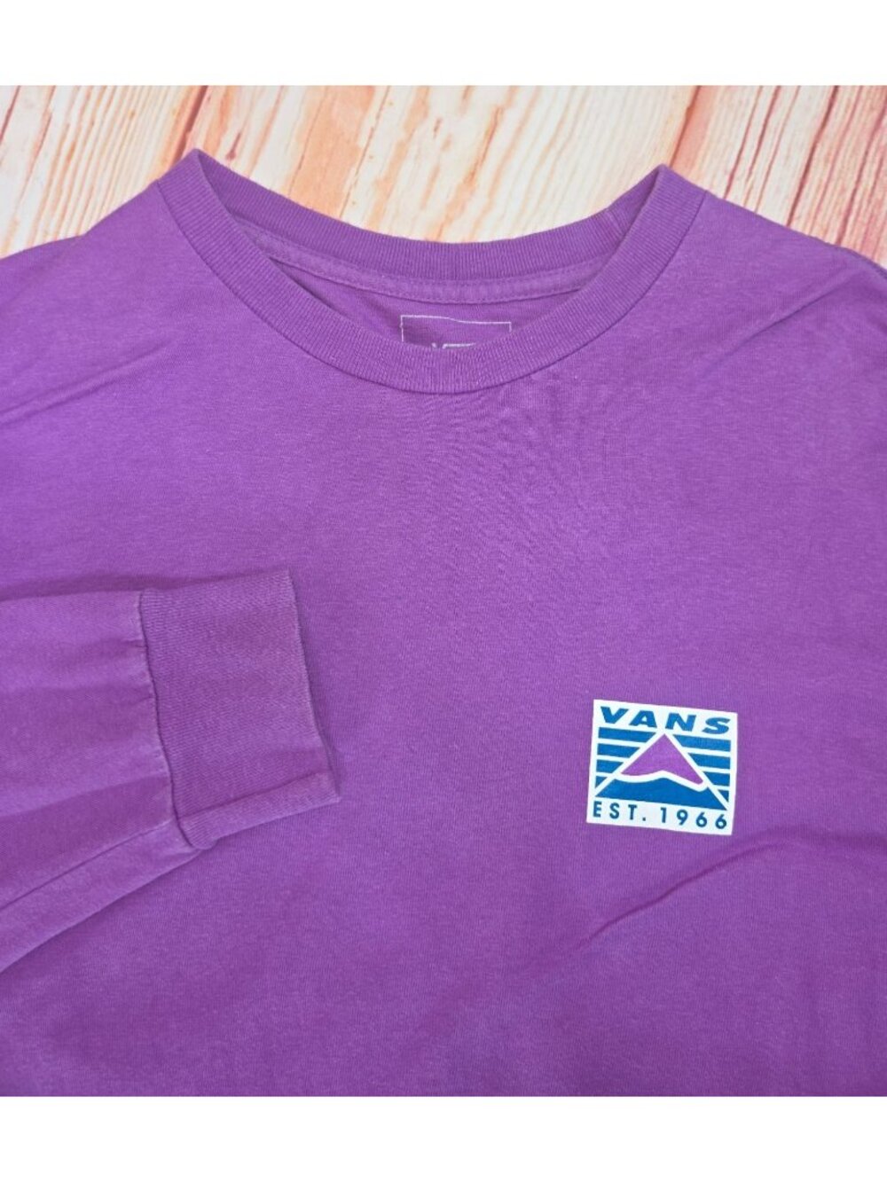Vans Purple Long Sleeve Shirt Medium Classic Fit